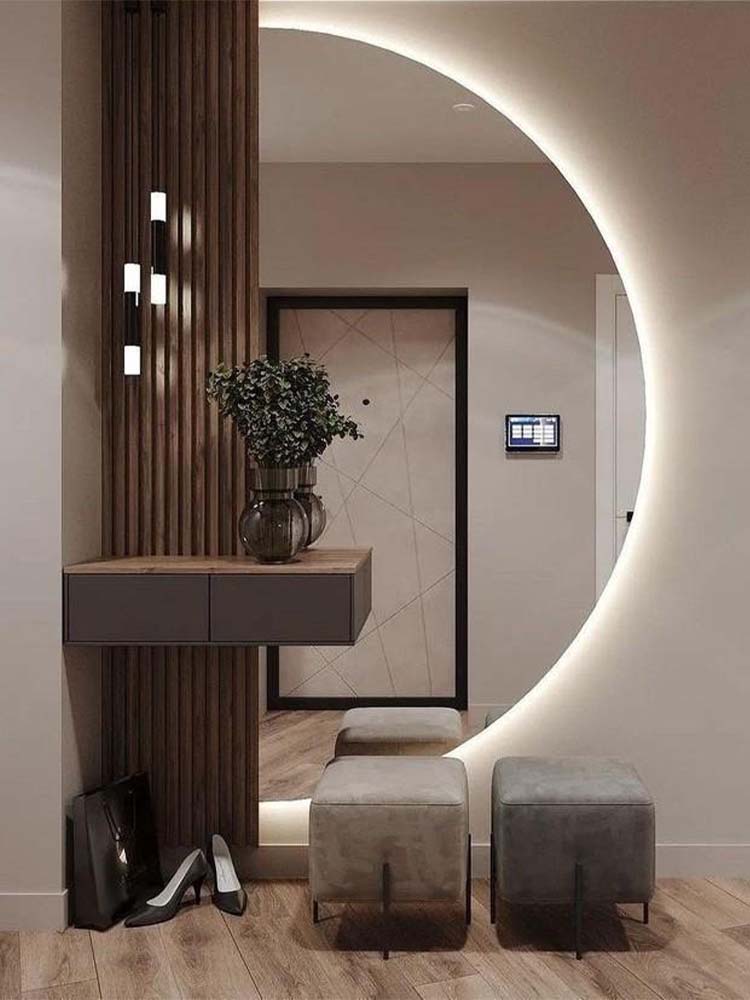 Dekoratif Yarım Ay Ayna 150cm